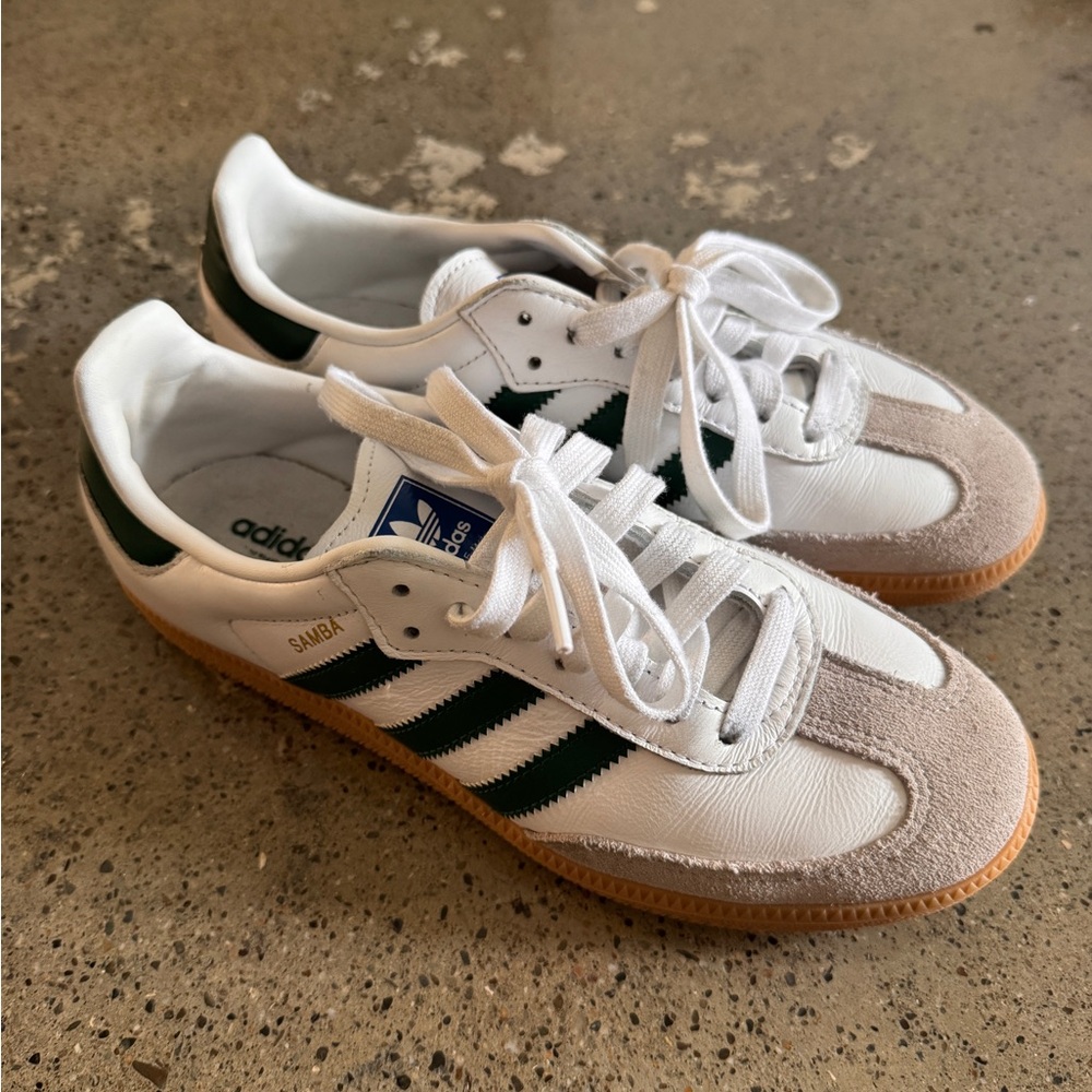 Adidas Classic Samba Green/White Trainers